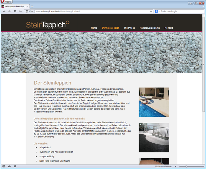 Website Steinteppich Preis